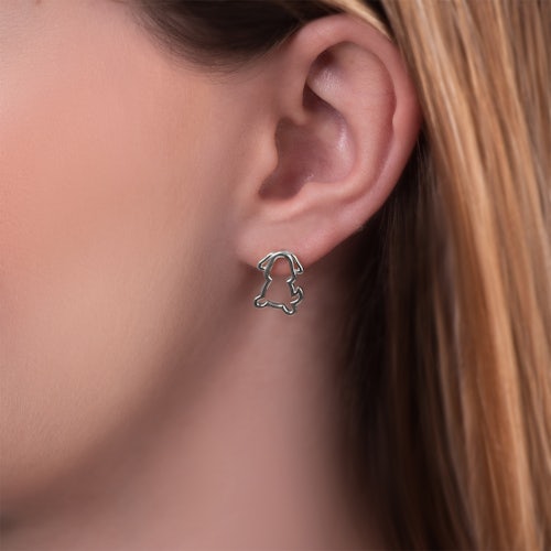 Kolczyki pies Animals: srebrne